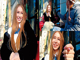 世界共通のBody Language　制服コスAV出演ガチ交渉　碧い目のアニメボイス金髪美少女！！ サンプル動画サムネイル